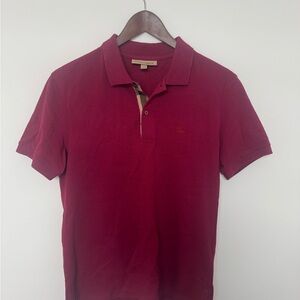 Burberry Pink Polo Shirt Classic Cotton Design